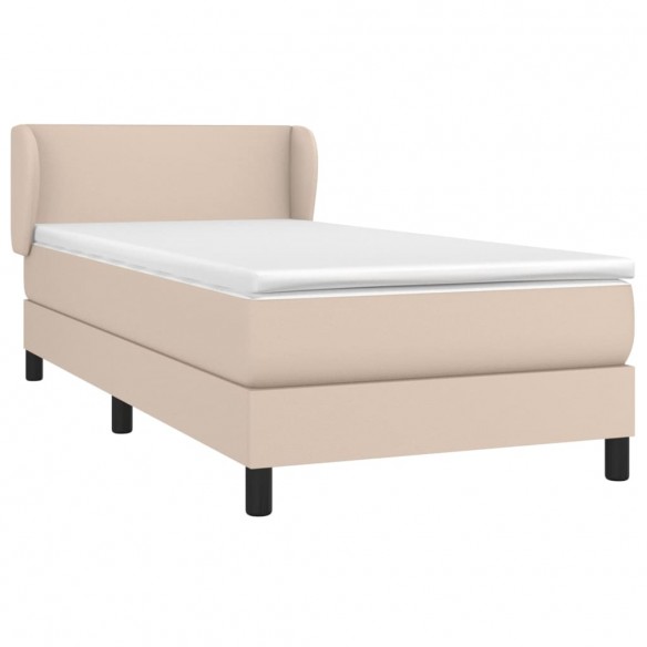 Cadre de lit avec matelas Cappuccino 90x200 cm