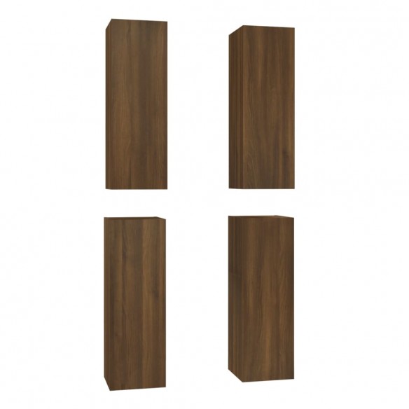 Meubles TV 4 pcs Chêne marron 30,5x30x90 cm Bois d'ingénierie