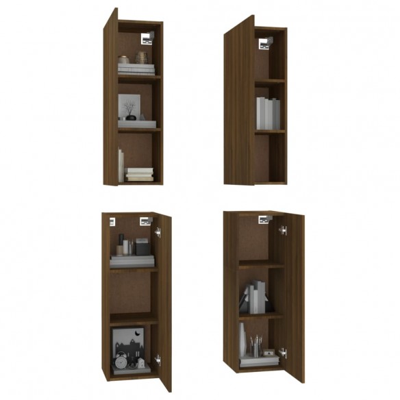 Meubles TV 4 pcs Chêne marron 30,5x30x90 cm Bois d'ingénierie