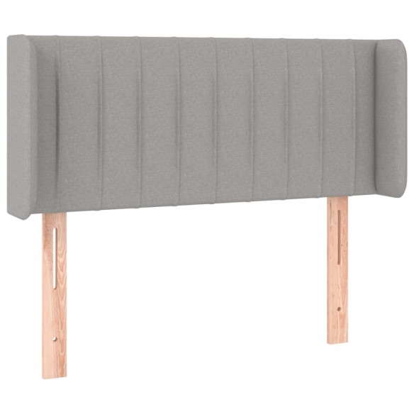 Tête de lit avec oreilles Gris clair 83x16x78/88 cm Tissu