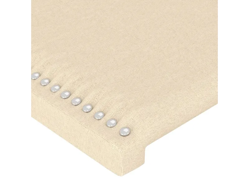 Tête de lit avec oreilles Crème 147x23x118/128 cm Tissu