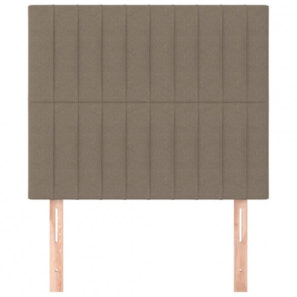 Têtes de lit 2 pcs Taupe 100x5x78/88 cm Tissu