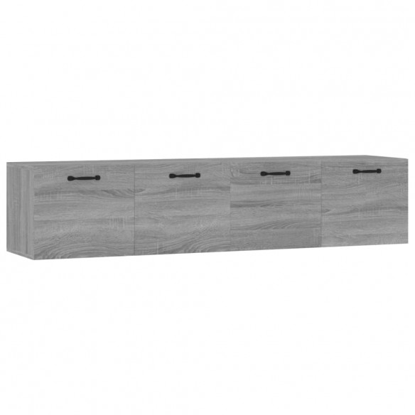 Armoires murales 2 pcs Sonoma gris 60x36,5x35 cm Bois