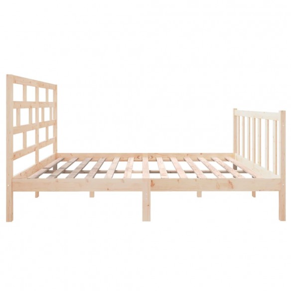 Cadre de lit Bois de pin massif 140x190 cm