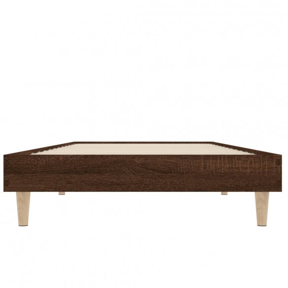 Cadre de lit chêne marron 75x190 cm bois d'ingénierie