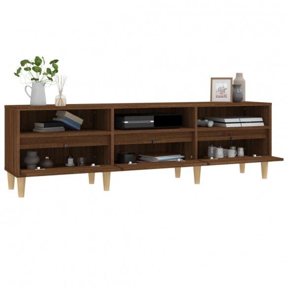 Meuble TV chêne marron 150x30x44,5 cm bois d'ingénierie