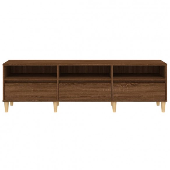 Meuble TV chêne marron 150x30x44,5 cm bois d'ingénierie