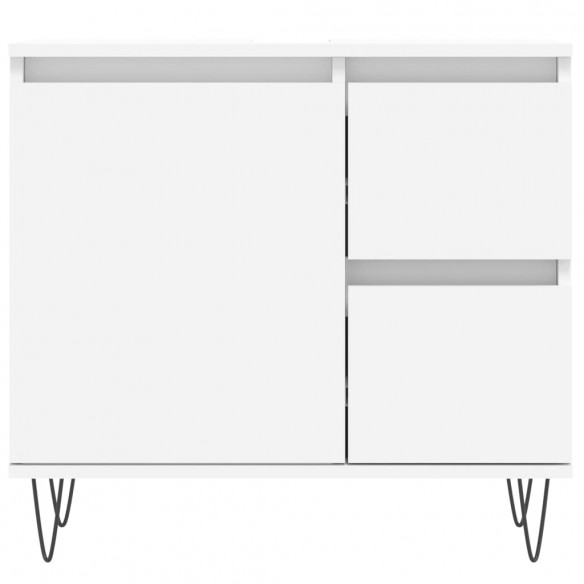 Armoire de salle de bain blanc 65x33x60 cm bois d'ingénierie