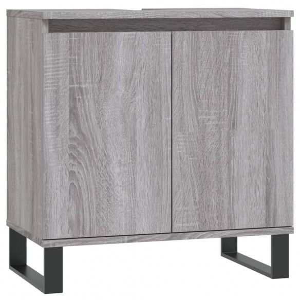 Armoire de bain sonoma gris 58x33x60 cm bois d'ingénierie