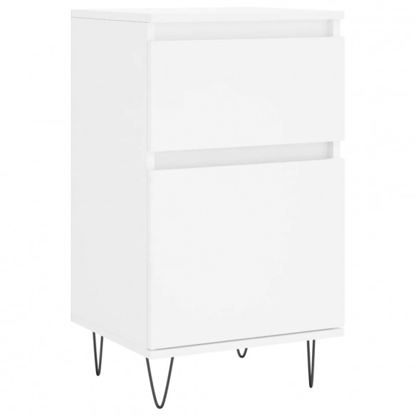 Buffets 2 pcs blanc 40x35x70 cm bois d’ingénierie