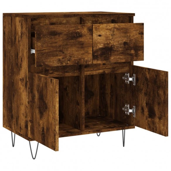 Buffet Chêne fumé 60x35x70 cm Bois d'ingénierie