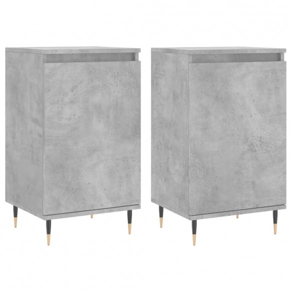 Buffets 2 pcs gris béton 40x35x70 cm bois d'ingénierie