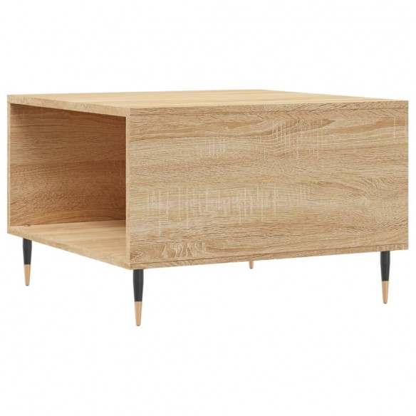 Table basse chêne sonoma 55x55x36,5 cm bois d'ingénierie