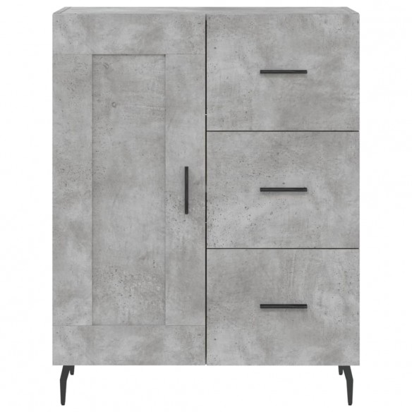 Buffet gris béton 69,5x34x90 cm bois d'ingénierie