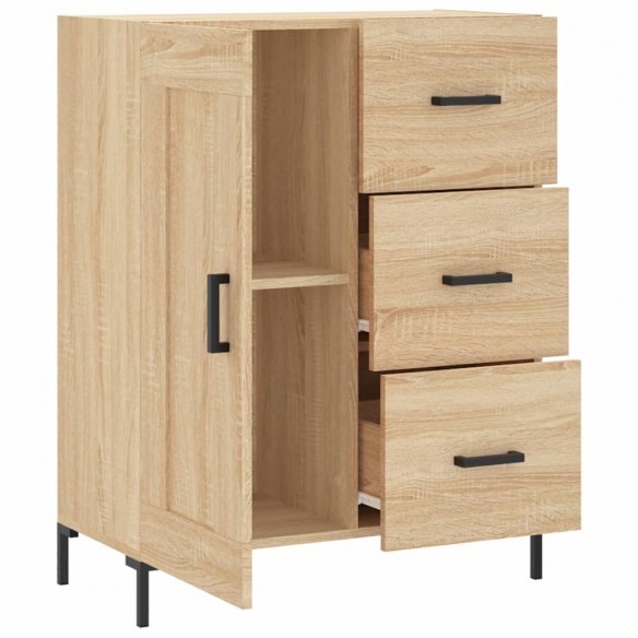 Buffet chêne sonoma 69,5x34x90 cm bois d'ingénierie