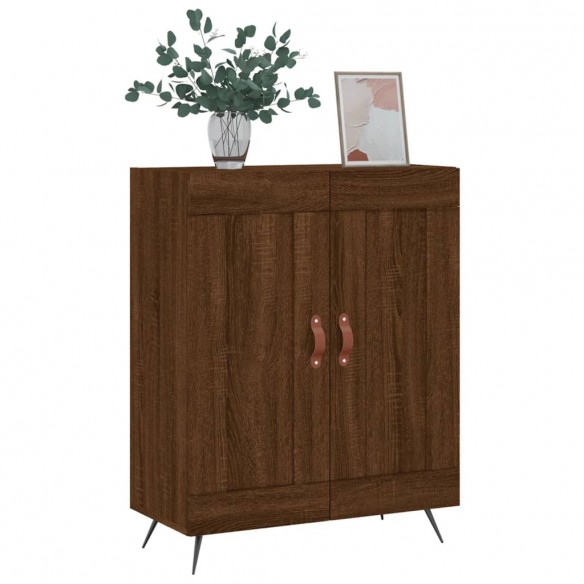 Buffet chêne marron 69,5x34x90 cm bois d'ingénierie