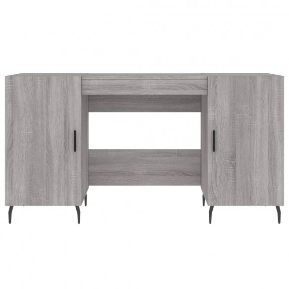 Bureau sonoma gris 140x50x75 cm bois d'ingénierie