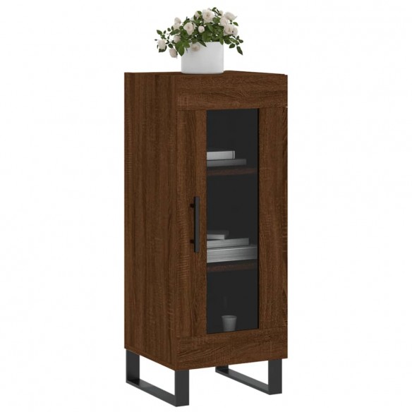 Buffet Chêne marron 34,5x34x90 cm Bois d'ingénierie