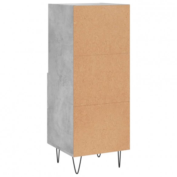 Buffet Gris béton 34,5x34x90 cm Bois d'ingénierie