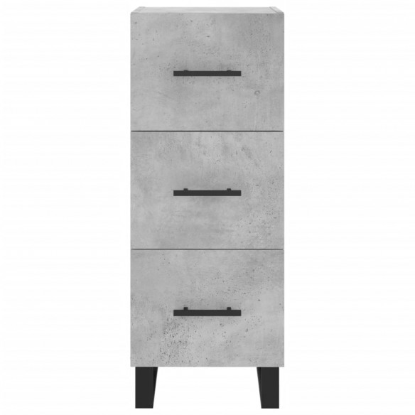 Buffet Gris béton 34,5x34x90 cm Bois d'ingénierie