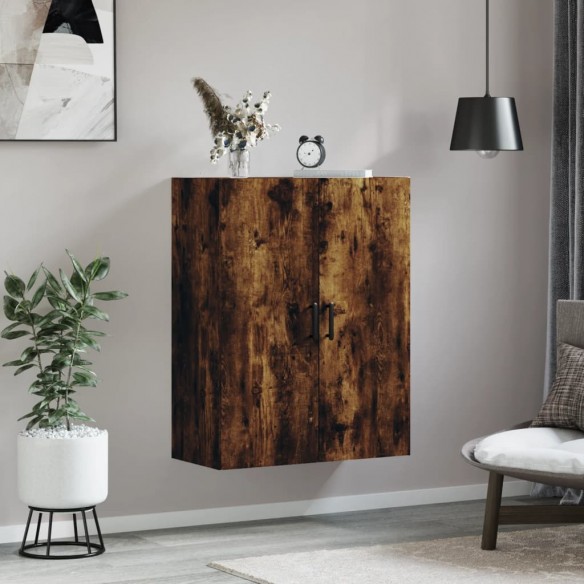 Armoire murale chêne fumé 69,5x34x90 cm