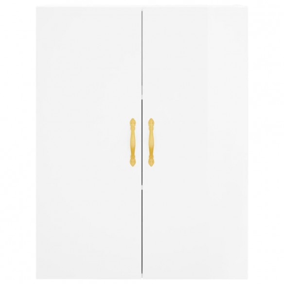 Armoire murale blanc brillant 69,5x34x90 cm