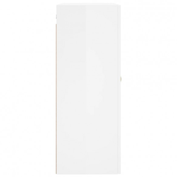 Armoire murale blanc brillant 69,5x34x90 cm