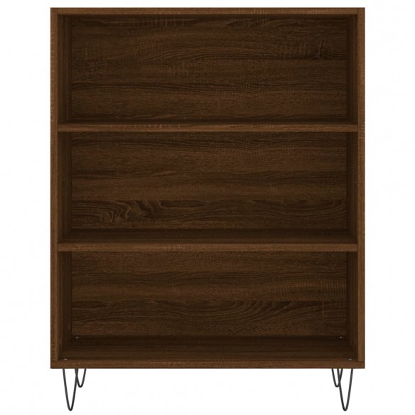 Bibliothèque chêne marron 69,5x32,5x90 cm bois d'ingénierie