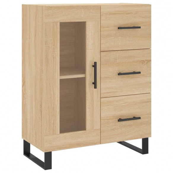 Buffet chêne sonoma 69,5x34x90 cm bois d'ingénierie