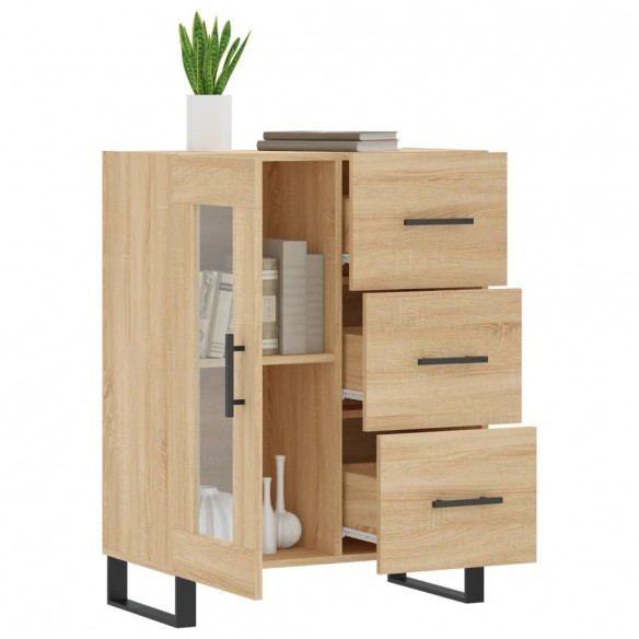 Buffet chêne sonoma 69,5x34x90 cm bois d'ingénierie