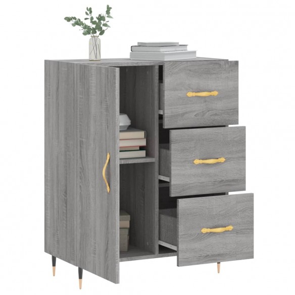 Buffet sonoma gris 69,5x34x90 cm bois d'ingénierie