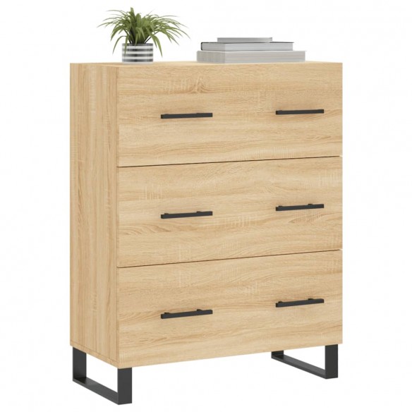 Buffet chêne sonoma 69,5x34x90 cm bois d'ingénierie