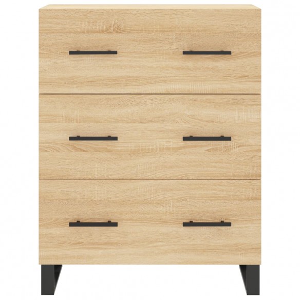 Buffet chêne sonoma 69,5x34x90 cm bois d'ingénierie