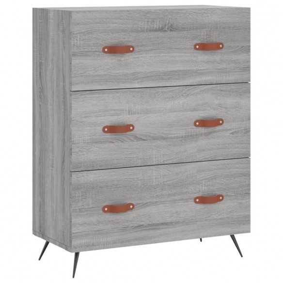 Commode sonoma gris 69,5 x 34 x 90 cm bois d'ingénierie