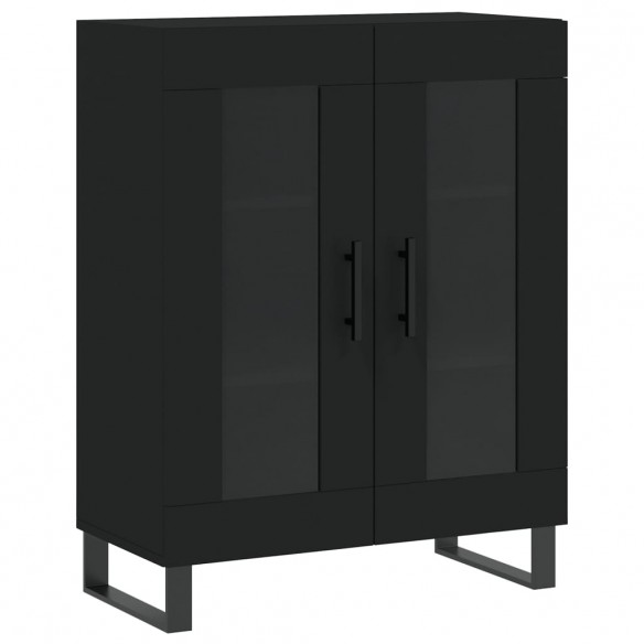 Buffet noir 69,5x34x90 cm bois d'ingénierie