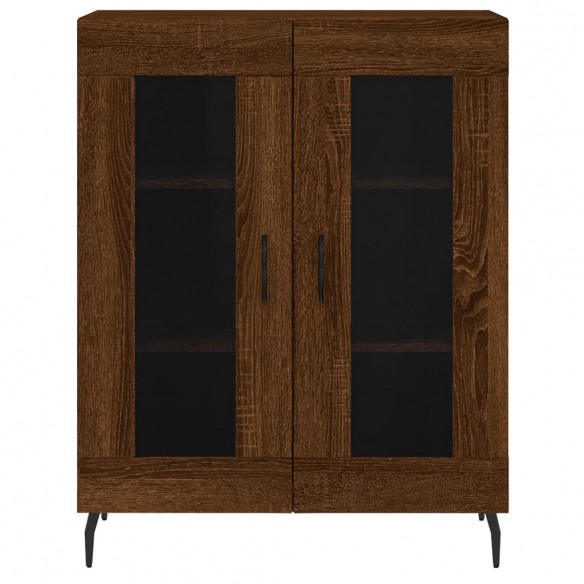 Buffet chêne marron 69,5x34x90 cm bois d'ingénierie