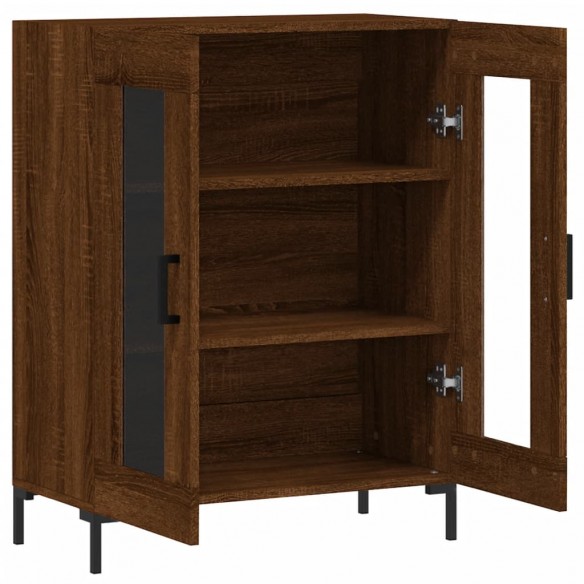 Buffet chêne marron 69,5x34x90 cm bois d'ingénierie