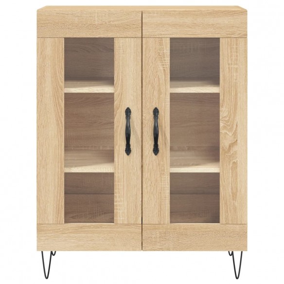 Buffet chêne sonoma 69,5x34x90 cm bois d'ingénierie