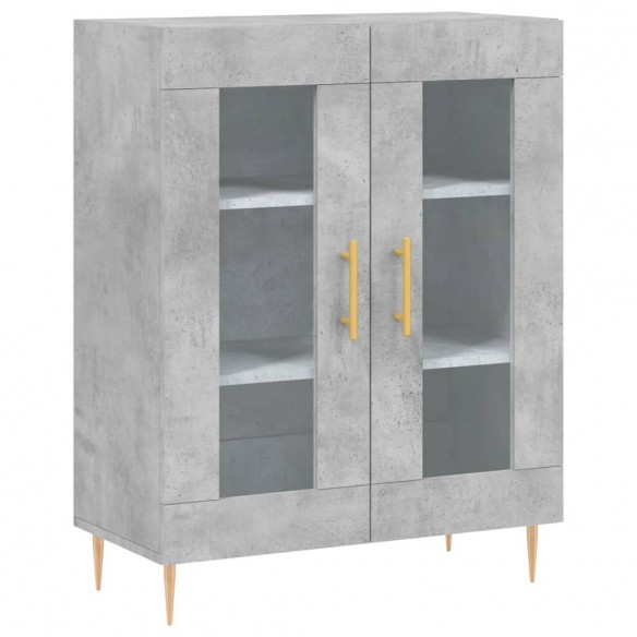 Buffet gris béton 69,5x34x90 cm bois d'ingénierie