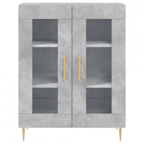 Buffet gris béton 69,5x34x90 cm bois d'ingénierie