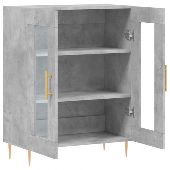 Buffet gris béton 69,5x34x90 cm bois d'ingénierie