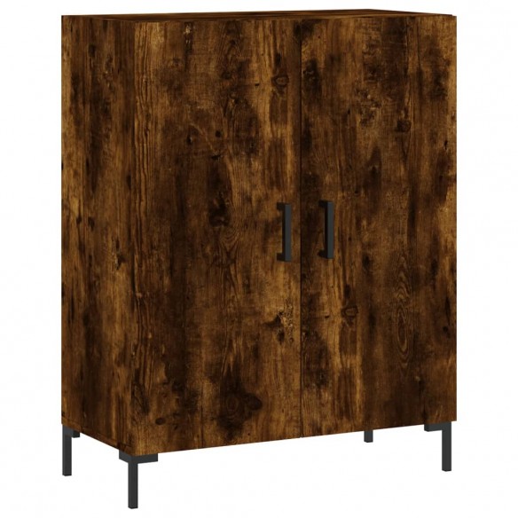 Buffet chêne fumé 69,5x34x90 cm bois d'ingénierie