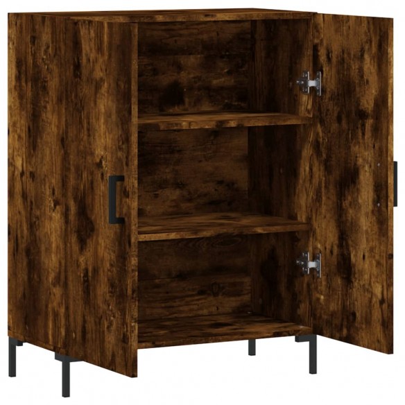 Buffet chêne fumé 69,5x34x90 cm bois d'ingénierie