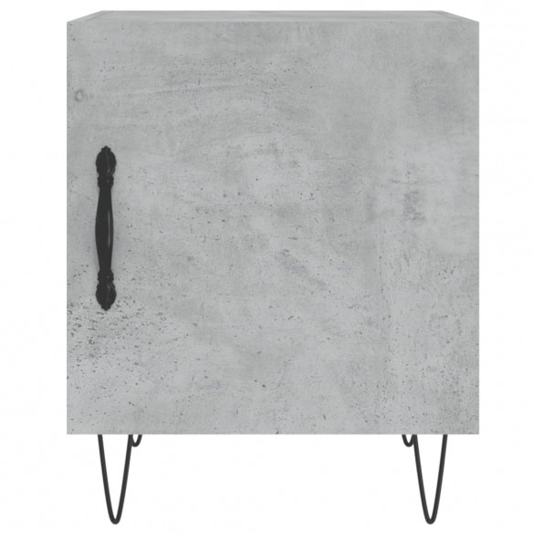 Table de chevet gris béton 40x40x50 cm bois d’ingénierie