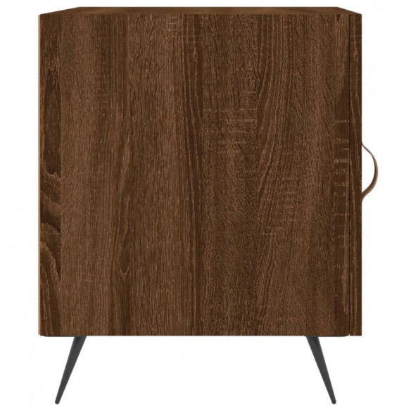 Table de chevet chêne marron 40x40x50 cm bois d’ingénierie