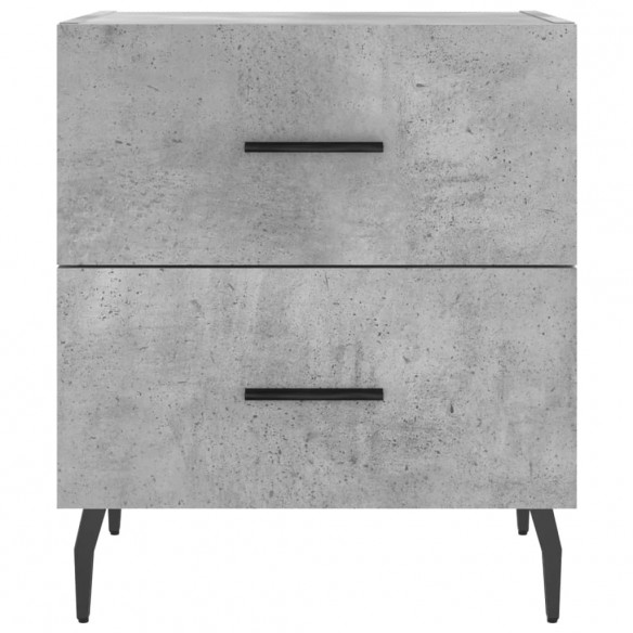 Table de chevet gris béton 40x35x47,5 cm bois d’ingénierie