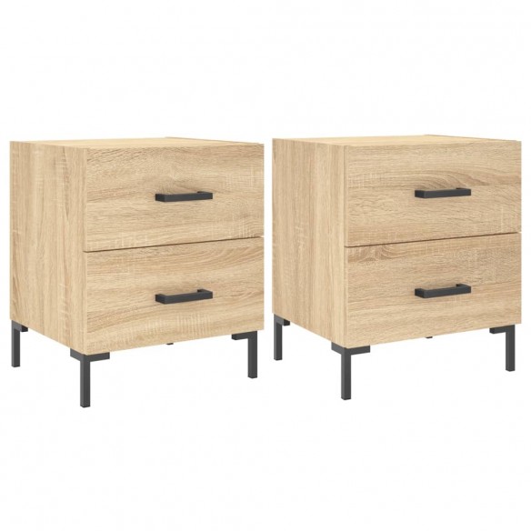 Tables de chevet 2 pcs chêne sonoma 40x35x47,5 cm