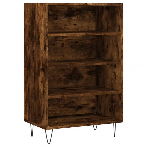 Buffet haut chêne fumé 57x35x90 cm bois d'ingénierie