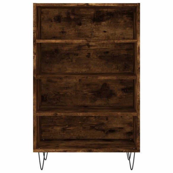 Buffet haut chêne fumé 57x35x90 cm bois d'ingénierie