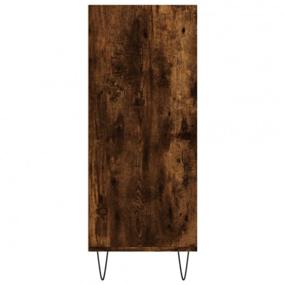 Buffet haut chêne fumé 57x35x90 cm bois d'ingénierie